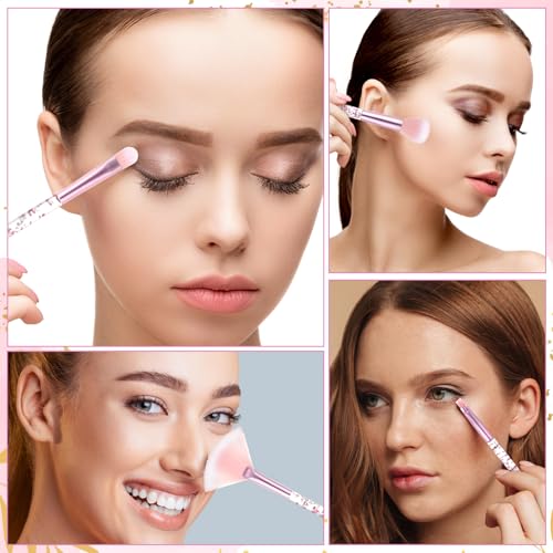 Crystal Sparkles 7-Piece Powder Brush Set make-up Penselen Flawless Powder Penselen Beauty Cosmetics Foundation Blusher Eye Shadow Human Concealer Highlight Penselen 4