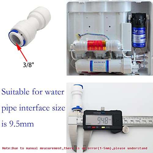 RO Waterfilter geschikt voor 3/8 Inch Push Fit Straight Plug voor RO-systeem Drank Output Waterzuiveraar Pure Water Machines Direct Drinkfontein