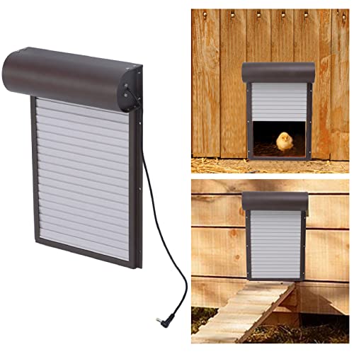Automatische deuropener, 3 in 1 Chicken Coop Deur, Multi Chicken Flap, Lichtdetectie, Timing Remote Control voor Farm Poultry (Brown) 4