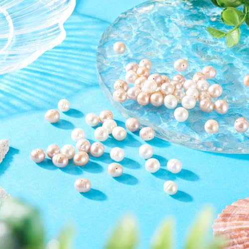 60Stuks Natural Cultured Zoetwater Parel kralen 3 Styles Aardappel Vorm sieraden parel kralen zoetwater parel kralen voor DIY armband ketting sieraden maken 3
