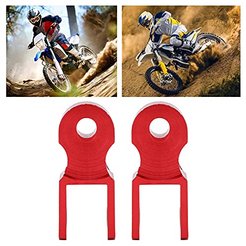2Pcs Shock Absorber Riser, M10 Rear Shock Absorber Height Extension Riser, Aluminium Shock Absorber Height Extender voor motorfiets(rood) 5