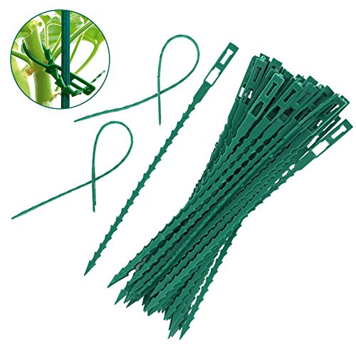 Plantenbanden verstelbaar Groen Plastic Kabel Ties Planting Wire Plant Clips - 50 stuks