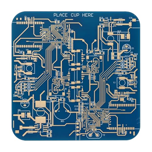 1st Onderzetters, PCB onderzetters PCB Board Coasters FR-4 Drink Bar Onderzetters voor Dranken Koffie Tafel Bar Cadeaus Jongen-vrienden Mannen, Blauw