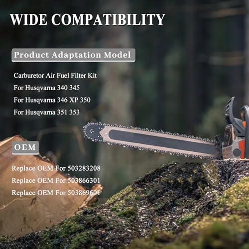 Carburator Air Fuel Filter Line Intake Manifold Fit Husqvarna 340 345 346 XP 350 351 353 Chainsaw #503283208 Throttle Choke Rod 3