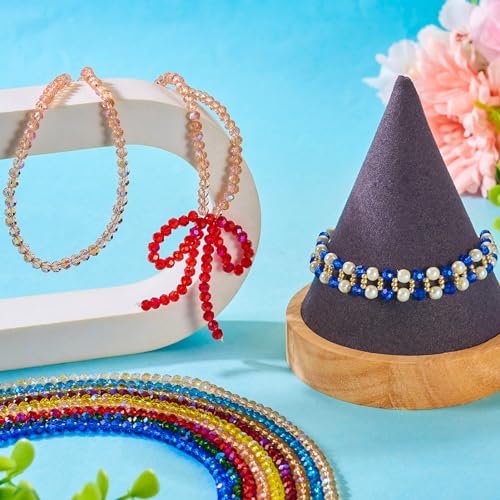 9 Strands 4mm Glas Rondelle Kralen Facet Crystal Craft Kralen Bulk voor DIY oorbellen armband ketting sieraden maken