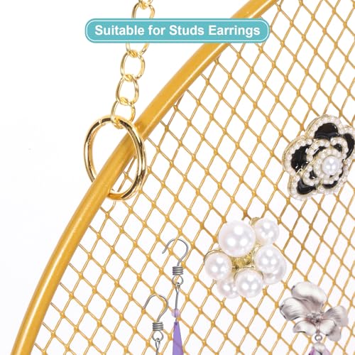 2 Set oorbellen houder Organisator Muur, kettinghouder hangende oorbellen Organisator sieraden Organisator Muur met 6 haken voor oorbellen ketting sieraden Wall Home Decoratie, Maan 3