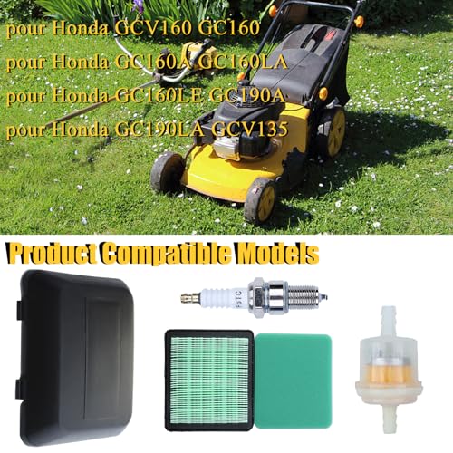 Filtre à Air Couvercle de Nettoyage Spark Plug d'Allumage pour Honda Moteur GCV135 GCV160 GCV190 HRB216 HRB217 HRR216 HRS216 HRT216 HRX217 Lawn Hair Clipper F