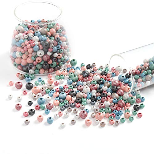 Houten kralen Kleurrijk hout ca.1200st Kralen Ambacht Kralen Houten Kralen voor doe-het-zelf sieraden Accessoires (6/8/10mm) 4