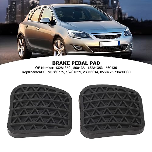 Remkoppeling Pedaal Pad, Koppeling Pedaal Pad Non-Slip Rubber remkoppeling Voet Pedaal Pad voor Astra J, voor Cascada (zwart)