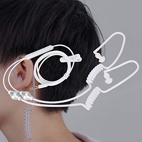 3.5 Mm Dubbele Spiraal Anti-straling Luchtbuis oortelefoon voor mobiele telefoons, hoofdtelefoons met EMF-bescherming 4