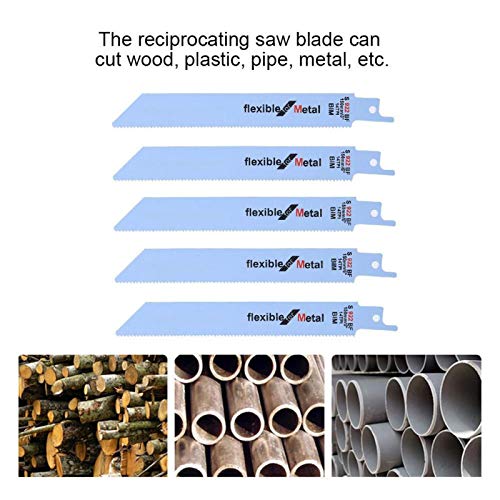 5-Piece Metalen Reciprocating Saw Blade Houtbewerkingsgereedschap Kit 150mm/1.9in(S922BF) 4