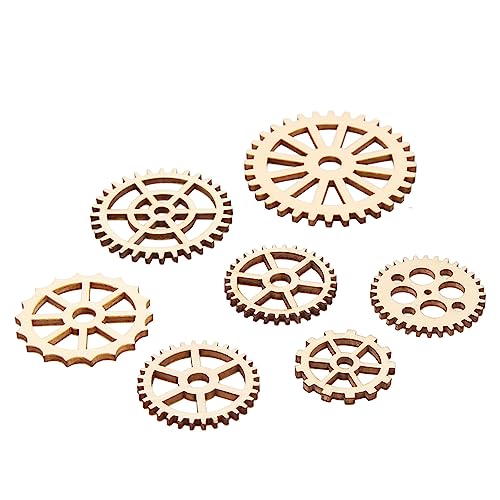 Houten uitrusting Trims Gears decoreren hout Chips decoratie 120 stuks samengesteld hout handwerk versieringen