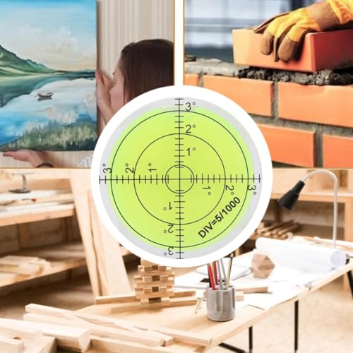 Niveau Ronde Spirit Level Bubble 60mm Diameter Meetinstrument Ronde Niveau Bubble met schaal voor Camera Platform Balans 4