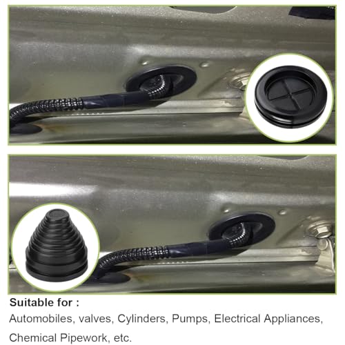 28Stuks Rubber Grommets Kit 7 Maten Gesloten Firewall Rubber Hole Plug Kit, met gereedschap, voor Bedrading Car Boat Pump Loodgieters Kabels Plugs Elektrische geleider 5