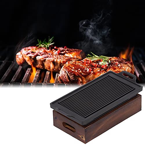 Houtskool BBQ Grill, Outdoor Rookloze Tafelblad Barbecue Plate, Non Stick Barbecue Griddle voor Camping Wandelen Picnicks Reizen