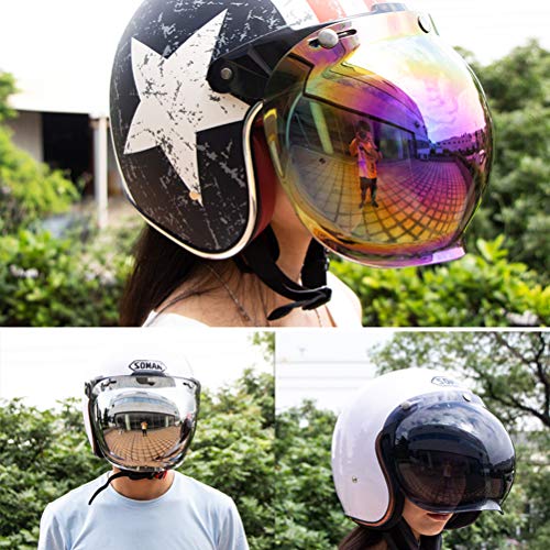 Helmbelschild, Open Helm Visor Motorfiets Helm Bubble Visor Bubble Shield Motorfiets Helmen Accessoire 5