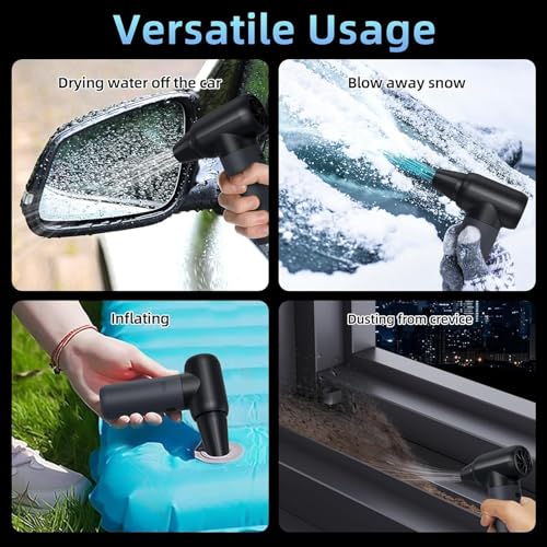 Jet Dry Miniblower, 180000RPM Jetdroger Blower 3 Windsnelheid Compressed Air Cleaner Elektrische luchtstofzuiger voor autodroger Keyboard Computer Reiniging Camping