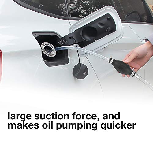 Reminnbor brandstofslang met pompbal, 6 mm, handpomp, brandstofleiding, pomp, rubber, brandstofoverdracht, vacuümtankleiding, handpomppomp, toebehoren voor marineboot (6 mm) 4