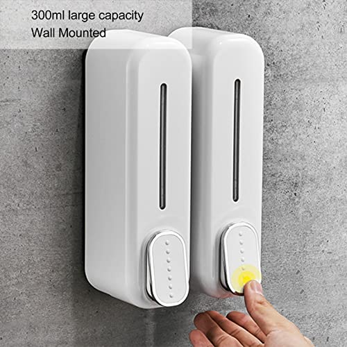Zeepdispenser, 300ml Handleiding Zeepdispenser, Wall Mounted Zeephouder, Shampoo Dispenser, Zeep schuimdispenser, voor thuis, Douche Gel houder, Lotion Pump voor badkamer, Keuken (Wit) 3