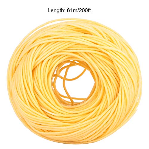 200 FT Fiber Wick, natuurlijke bijenwas kaars Wick, geparfumeerde kaars Wick, biologische spoel Wick met natuurlijke bijenwas, geurloze kaars Wick voor kaars maken DIY (Licht) 4