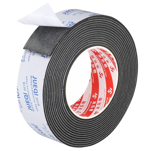 5 m schuim afdichting tape, 40 mm breed, 2 mm dik, een kant voor meubels, deuren, eenzijdig voor raambuis isolatie, zwart 3
