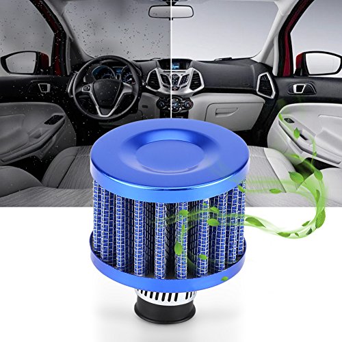 12mm Universele auto Klem op koude lucht Inlaatfilter Kit, Auto lucht Inlaatfilter voor Scooter Atv Dirt Pit Fiets Motorfiets Crankcase Vent Cover adem (blauw) Auto interieur en externe wijziging 4