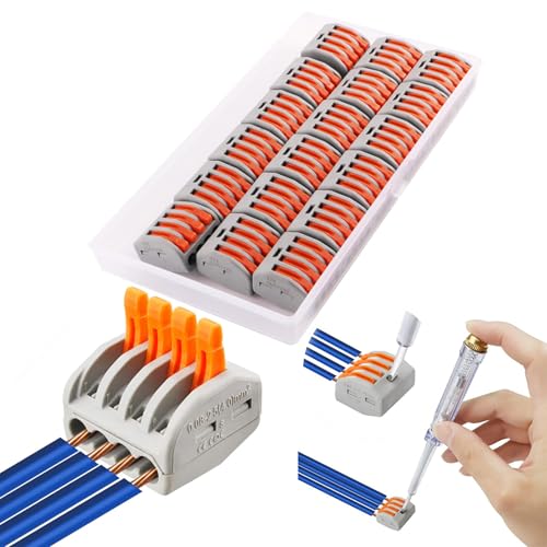 18 stuks elektrische connectoren, automatische terminalterminals, snelle kabelconnector, compacte draadconnectoren, PCT-214 (4 poorten)