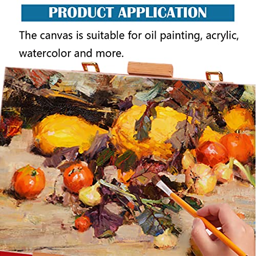 Canvas, schilderen Canvas Pure Katoen, 10Scs Voorgestrekte Canvas 15 x 15cm, Blanco schilderen Canvas Geschikt voor Olieverf Pigmenten, Propyleen en Aquarel, enz. 5
