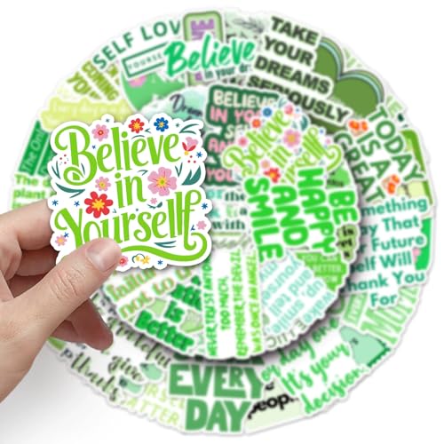 Inspirerende citaten Stickers voor jongeren en volwassenen, 50 stuks, Motivatie Vinyl Sticker Set, Auto, Motorfiets, Fiets, Skateboard, Snowboard, Bagage, Laptop, Koffer, Helm, Motorfiets, Computer 5