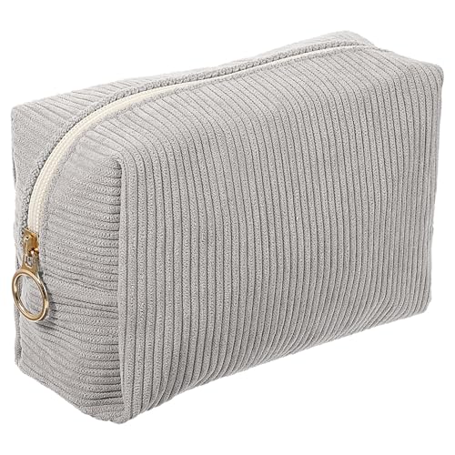 Vrouwen make-up tas kleine reis cosmetische tas met rits grote capaciteit cosmetische tas reizen accessoires Organisator Multifunctionele make-up tas voor vrouwen, grijs