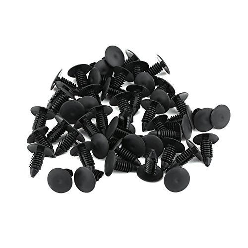 50 sts Auto Plastic Rivet Snap bevestigingsmiddelen Lichaam trim Clips Plastic Push Pin Rivet Renainer Clips Auto Bumper Plastic Rivet bevestigingshouder Trim Push Pinclip zwart