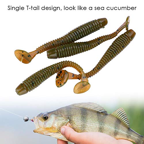 Leuzen 50 stuks 5 cm Vissen Bait Kunstmatig Viscrème Zachte Siliconen Vervanging Bait voor Niveau Vissen (zwart) 4