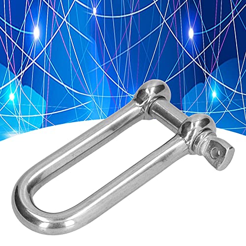 D-ringsluiting, 304 Roestvrij staal Lange D-sluiting Draadkabel Connector Rechte Anker Schroef Pin, Hardware kettingen (10 PiecesM4)