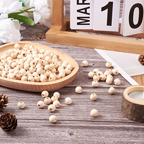 Natuurlijke ronde houten kralen 10mm Gat Onafgewerkte houten bal Spacer Losse kralen met 4mm gat voor ambachten DIY Handgemaakte decoraties sieraden maken 5
