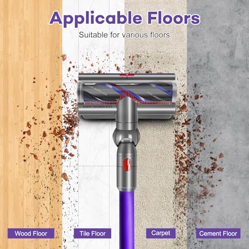 Verbeterde High Torque Brush Head voor Dyson V7/V8/V10/V11/V15, Tangle-Free Floor Brush Vervangingsonderdelen Bijlage, Deel #970100-04, 970100-05 5