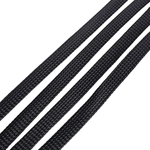 Gevlochten kabel Sleeve Stretchy Pet 33ft 10mm Hoge dichtheid Kabel Sleeves Gevlochten Zwarte Kabel Management voor huishoudelijke apparaten Office 5