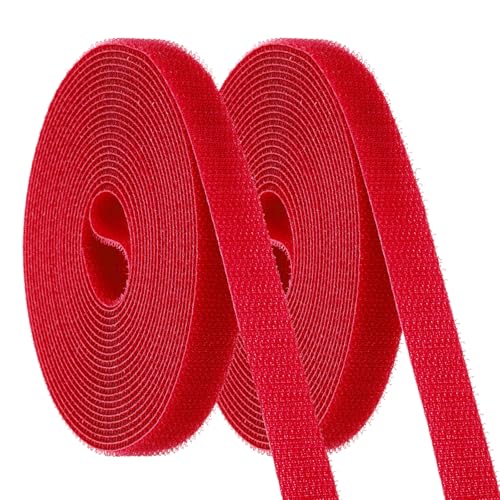 Tapijt Marker Strips 15mmx5m, 2 rollen Vloermarkeringen Nylon Strip Vloer Marker Tape voor klaslokaal Tapijt Teacher Supplies, Rood