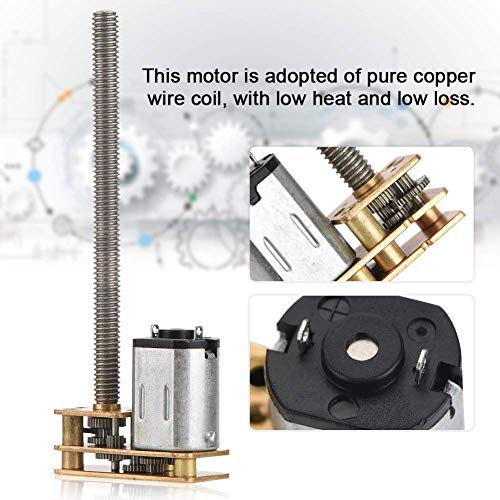 DC6 V/12 V Gear Motor met lange schroeven, draadmotor met elektronische aandrijving motorreductie motor voor automodel, robot, elektronische speelgoed en ambacht (12 V, 60 rpm)