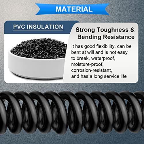 22 AWG elektrische draad, 2 x 0,3 mm2, 22 Gauge, 300 V, 2 Wire Tinned Koper Kabel met PVC, 10 Metres, Flexibele Kabel voor Auto, LED Strips met 10 stuks Heat Shrink Tubing 5