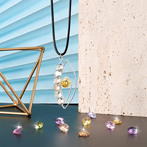 10st 8mm Facet Cubic Zirconia Rhinestone Diamond Shape Grade A Rhinestone Cabochons Crystal Diamond Kralen voor Nail Art Craft sieraden maken, Willekeurige gemengde kleur 4