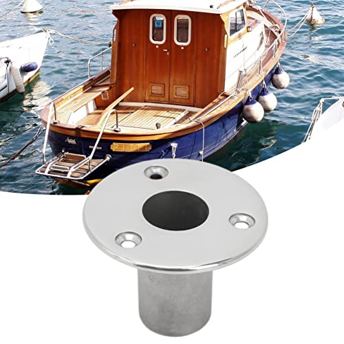 Boot Hand Rail Fitting, 25mm/0.98in 90° Countersunk Deck Tube Holder Rail leuning bevestigingsbasis, Roestvrij stalen leuning Tube Base voor Yacht Marine 4