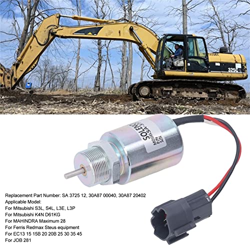Fuel Shut-Off Solenoid Valve 3725 12 30A87-00040 30A87-20402 Stainless Steel Stop Solenoid For L3E S3L S4L L3P 5