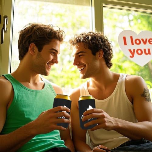 Wijnkoeler, Verpakking van 2, Non-Slip, Koeler fles voor verloving, feest, bruiloft, huwelijksreis, Camping, Zwart