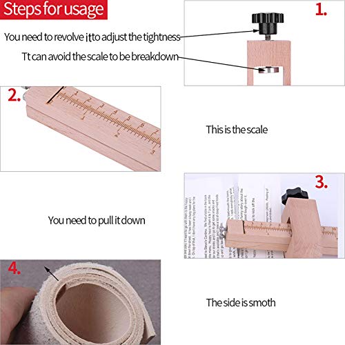 Lederen Strip en riem Cutter lederen DIY Professioneel verstelbaar hand snijgereedschap met 5 bladen 3