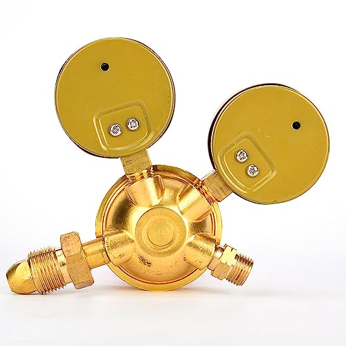 Gasregulator Acetylene Regulator Gasdrukregelaar Lasgasmeters Meter Acetylene Drukregelaar voor Gasbrander Lassen snijden Kit G5/8 CGA580 (60# export acetyleen 5/8 buitenste tanden)