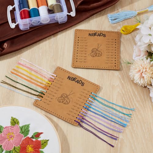 2 stuks temperatuurdekens, kleurkaarten, 10,7 x 10,7 cm, temperatuurplafondplanner, grote wikkelplannen van hout, wollen scherm, organisator, kaart voor projecten met bloemen, handgemaakt 4