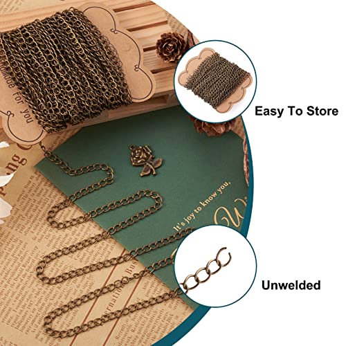 10m ijzeren armband kettingen 5.5 x 3,5 x 0,5mm antieke brons ongelaste kettingen voor DIY Craft armband ketting sieraden maken 3