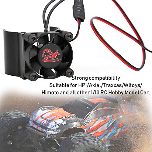 RC Car Engine Heatsink, Legering 540/545/550 Motor Radiator met enkele koeling Ventilator voor 1/10 RC Hobby Model Car(Zwart)