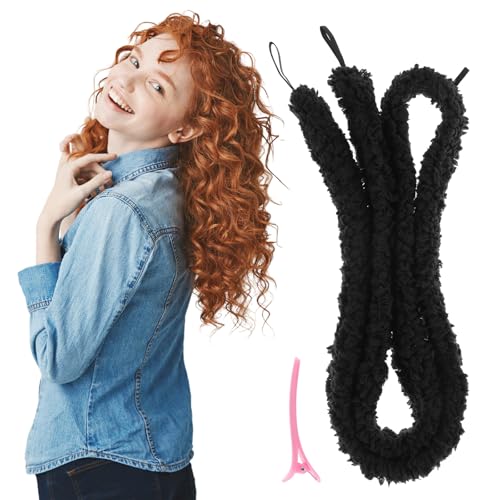 Heatless Curls Band met 1 haarspeld, 160cm Curlers Overnachting Krullen zonder warmte Curlers voor lang en kort haar, Heatless Curl Set voor lang en gemiddeld haar ()