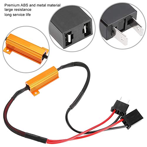 Lastwiderstand H7, 12V 50W Canbus Scheinwerfer Decoder Gerät für H7 Scheinwerfer Anti Hyper Flash Kein Fehler Lastwiderstand Verkabelung (2PC.) 5